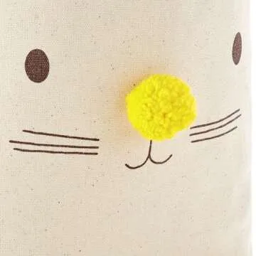 Hallmark 8"x10" Easter Canvas Tote Bag (Bunny Ears) for Easter Baskets, Egg Hunts, Spring Birthdays and More