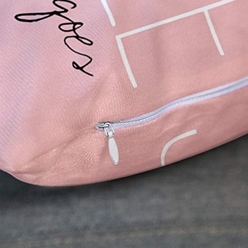 Emvency Throw Pillow Cover Pink Blush Sparkle Monogram Decor