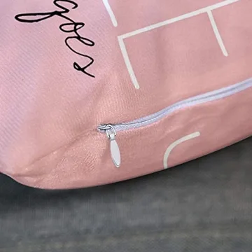 Emvency Throw Pillow Cover Pink Blush Sparkle Monogram Decor