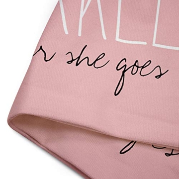 Emvency Throw Pillow Cover Pink Blush Sparkle Monogram Decor