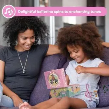 Jewelkeeper Jewelry Box for Girls - Black Ballerina Doll and Little Queen Design Music Box - Swan Lake Tune Musical Jewelry Box - Jewelry Organizer for Necklaces, Bracelets, and Earrings - 6x5x4-Inch