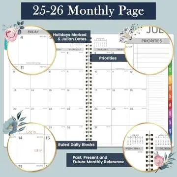 Appointment Book 2025-2026 - Jul. 2025 - Jun. 2026, Daily Planner 2025-2026, Weekly Appointment Book 2025-2026, Hourly Planner 2025-2026 with 30-Minute Interval, 8.5" x 11", Colorful Tabs