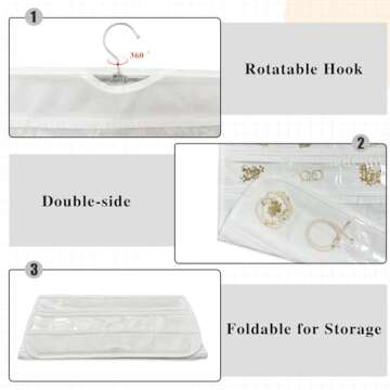 DonYeco 80-Pocket Dual-Sided Jewelry Organizer