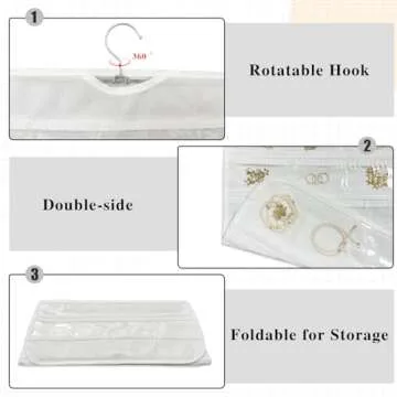 DonYeco 80-Pocket Dual-Sided Jewelry Organizer