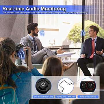 MAMEN 50-Channel UHF Wireless Lavalier Microphone System