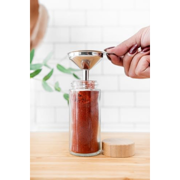 Glass Spice Jars with Bamboo Lids 24PK & 374 Labels