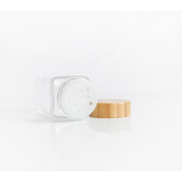 Glass Spice Jars with Bamboo Lids 24PK & 374 Labels