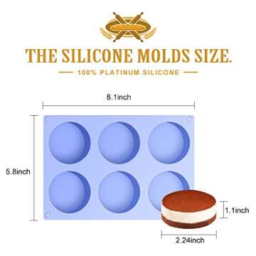 La chat 4 PCS Candy Molds, Silicone Oreo Cookie Chocolate molds for Candy, Cookies, Oreos, mini Soap, Cupcake, Pudding, Jello, Muffin, Non-Stick Cylinder Baking molds