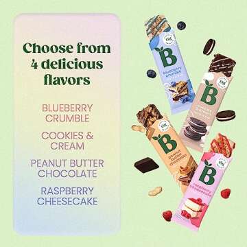 Bloom Nutrition Protein Bars Low Calorie (12 Pack, Raspberry Cheesecake) - Low-Carb Protein Snacks, ...