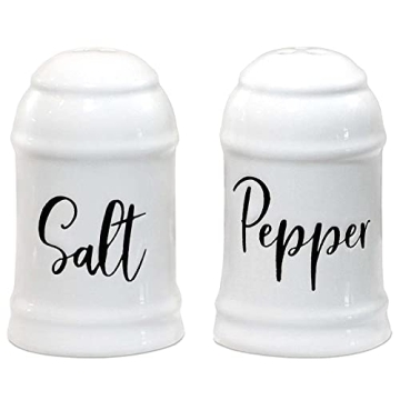 Ceramic Farmhouse Salt and Pepper Shakers Set