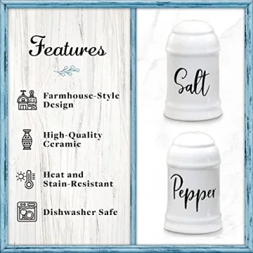 Ceramic Farmhouse Salt and Pepper Shakers Set