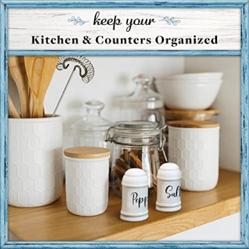 Ceramic Farmhouse Salt and Pepper Shakers Set