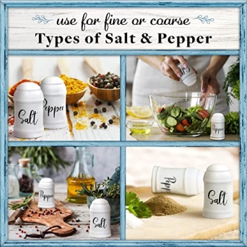 Ceramic Farmhouse Salt and Pepper Shakers Set