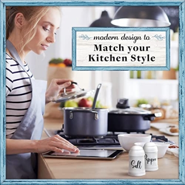 Ceramic Farmhouse Salt and Pepper Shakers Set