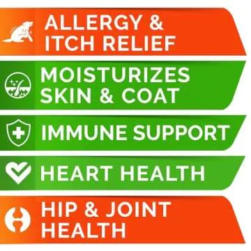 STRELLALAB Omega 3 for Dogs - 180ct Salmon Oil Chews