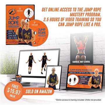 Ballistyx Jump Rope - Premium Speed Jump Rope with 360 Degree Spin, Steel Handles, Silicone Grips and 2 x Adjustable Cables - for Crossfit, Gym & Home Fitness Workouts & More - Black