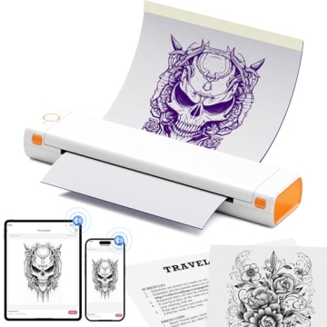 Itari M08F Wireless Tattoo Stencil Printer - Thermal Tattoo Transfer Machine Support Tattoo Paper an...