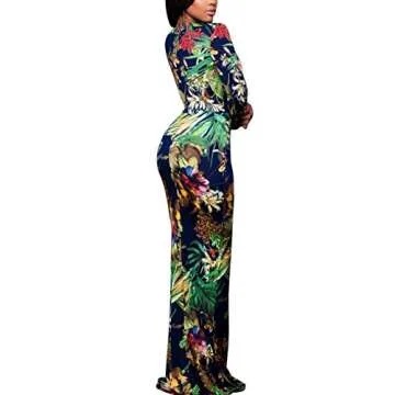 Elegant Floral Formal Dresses for Women Sexy Bodycon V Neck Cocktail Floor Length Prom Long Dress for Evening Party(2X-Large) Flower