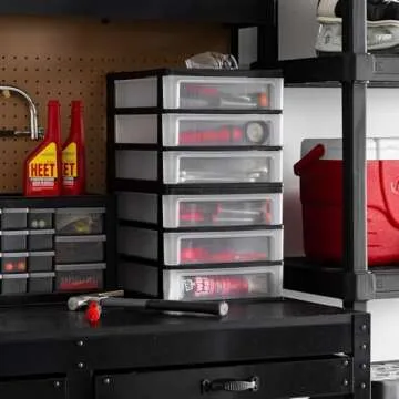 IRIS USA Plastic Stacking Desk Top 3-Drawer Storage Organizer – 2-Pack for Versatile Organization