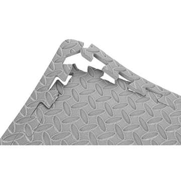 Performance Tool W88989 24-Inch X 24-Inch Protective Diamond Shape Anti-Fatigue Interlocking Floor Mat (24 Square Feet) , Grey