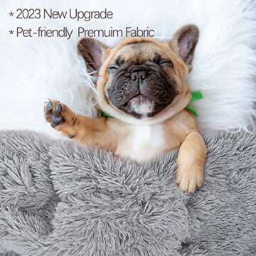 BENRON Small Dog Blanket for Couch Bed Crate, Cozy Reversible Fleece Dog Blanket, Washable Fluffy Throw Blankets 20x30 Inches Grey