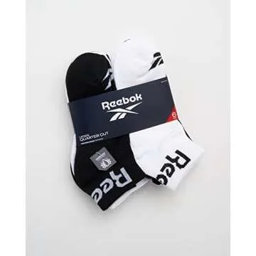 Reebok Women's Quarter Socks - 6 Pack Stretch Performance Arch Support Socks - Soft Cushioned Athlet...