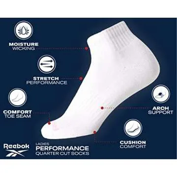Buy Reebok Women's Quarter Socks - Durable & Comfortable