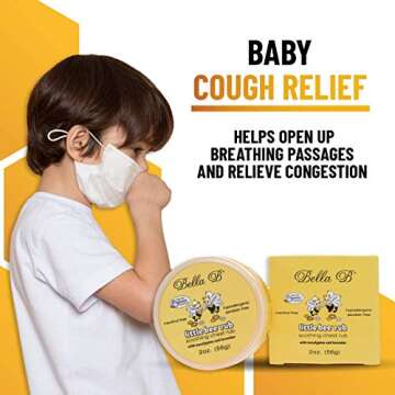 Bella B Little Bee Soothing Baby Chest Rub 2 oz - Organic Lavender & Eucalyptus Vapor Rub for Infant...