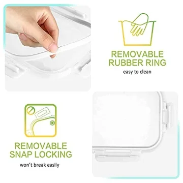 36 Oz Glass Meal Prep Containers with Snap Lock Lids