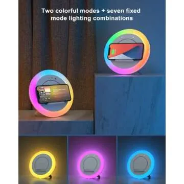 SIDVAR Bluetooth Speaker Night Lightsr,Wireless Charging Modern Speaker,Best Teenage Birthday Gift Ideas Tween Girls Gifts/Please use The Original Adapter