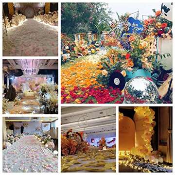 Daxi Events 1200 Separated Artificial Rose Petals for Weddings