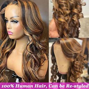 Stylish Ombre Highlight Lace Front Wig for Gorgeous Looks