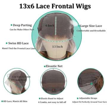 Stylish Ombre Highlight Lace Front Wig for Gorgeous Looks