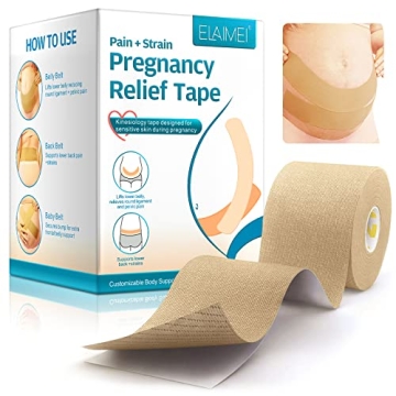 CLOXENY Pregnancy Tape,Maternity Belly Support Tape,Kinesiology Tape for Pregnancy Women,Pregnancy B...
