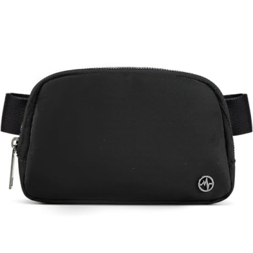 Pander Cross Body Fanny Pack - Adjustable Eco-Friendly Mini Belt Bag (Black)