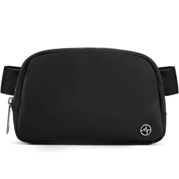 Pander Cross Body Fanny Pack - Adjustable Eco-Friendly Mini Belt Bag (Black)