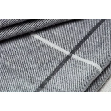 Tartan Plaid Throw Blanket - Luxury Comfort in Grey