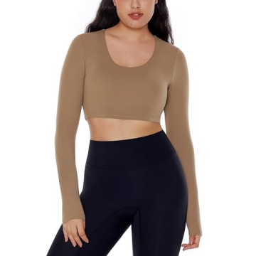 Stylish Long Sleeve Crop Top for Fitness & Fashion - ENERBLOOM