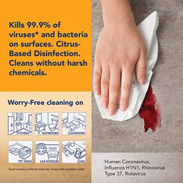 Arm & Hammer Disinfecting Wipes 3 Pack - Lemon Scent