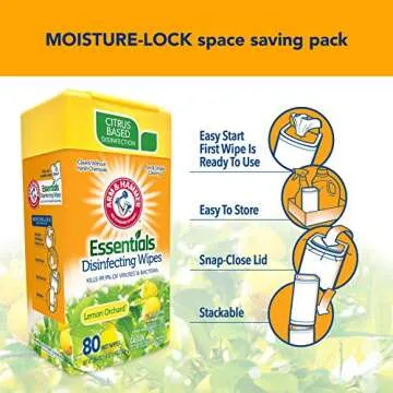 Arm & Hammer Disinfecting Wipes 3 Pack - Lemon Scent