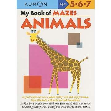 Kumon My Book of Mazes: Animals Workbook for Fun Learning