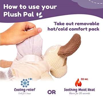 WILD BABY Dog Weighted Stuffed Animals - Microwavable Animals with Lavender, 12 inch Heatable Plush for Kids - Soft, Cuddly, Warming Stuffed Animal for Baby - Gift Box Ready