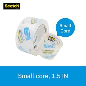 Scotch Heavy Duty Shipping Packaging Tape with Dispenser , Pack Of 2