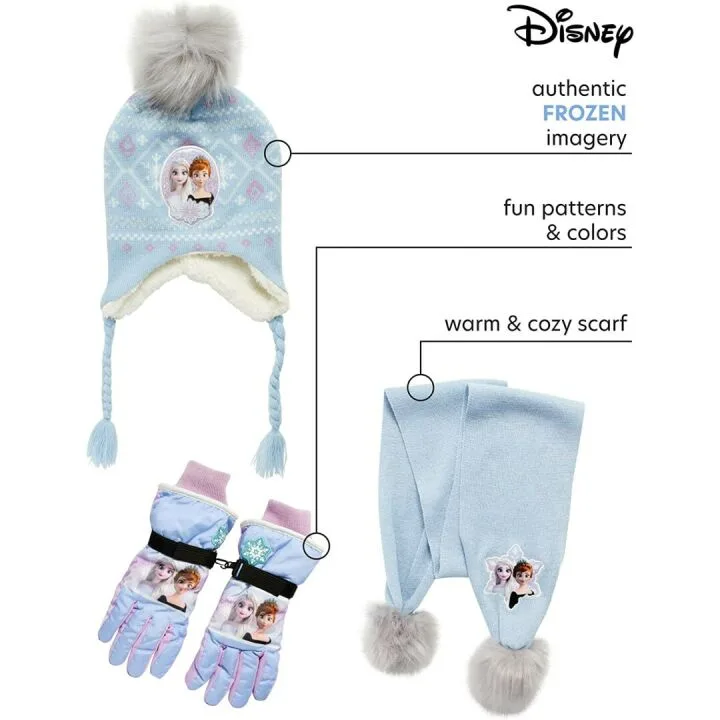 Disney Girls' Winter Snow Glove Set for Toddlers