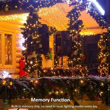 Brizled Outdoor Christmas Lights, 78.74ft 240 LED Christmas Lights, Plug in Christmas Tree Lights Connectable, 8 Modes Mini Led String Lights Waterproof for Indoor Outside Xmas Decorations Warm White