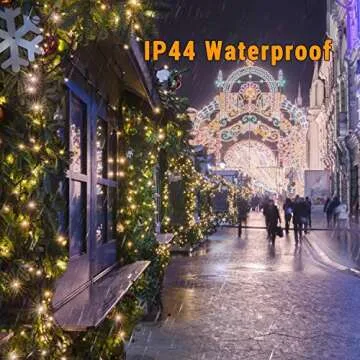 Brizled Outdoor Christmas Lights, 78.74ft 240 LED Christmas Lights, Plug in Christmas Tree Lights Connectable, 8 Modes Mini Led String Lights Waterproof for Indoor Outside Xmas Decorations Warm White
