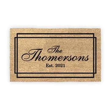 Personalized Last Name Coir Coconut Husk Doormat - Unique & Eco-Friendly