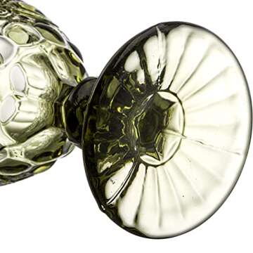 YOUEON Set of 6 Colored Wine Goblets - Elegant Drinkware