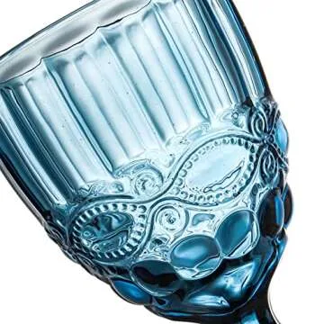 YOUEON Set of 6 Colored Wine Goblets - Elegant Drinkware