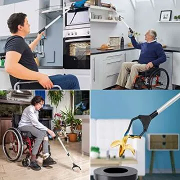 Ergonomic 2-Pack Grabber Tool for Easy Reaching